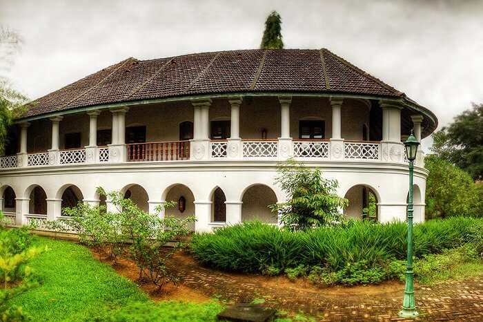 The exteriors of the Kalari Kovilakom Ayurvda resort in Kerala