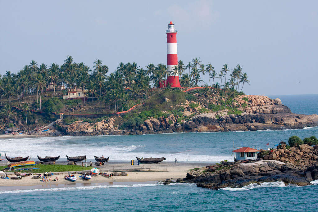 lighthouse on the beach of Kovalam