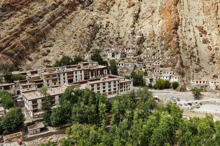 Top view of Hemis Monastery in Ladakh