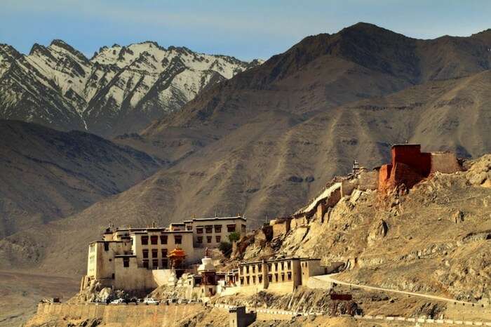The picturesque Spituk Monastery in Ladakh