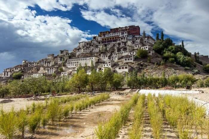 A view of Thiksey monastery in Ladakh