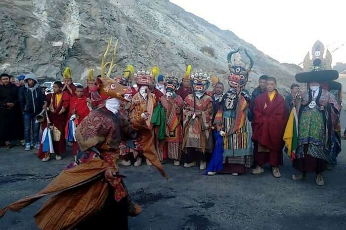 Locals in Ladakh celebrating Gustor in high spirits
