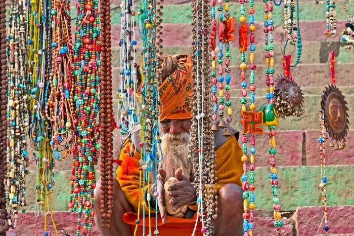 A saint in Chowk and Vishwanath Gali