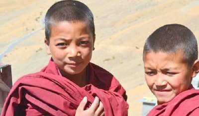 meeting monks in kaza