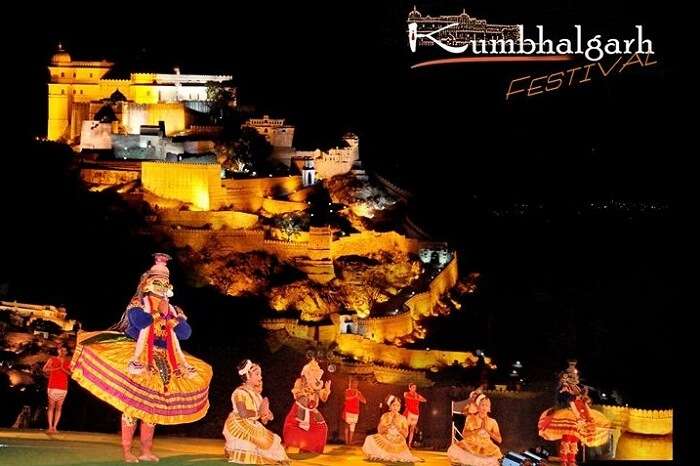A promotional poster of the Kumbhalgarh Festival in Rajasthan