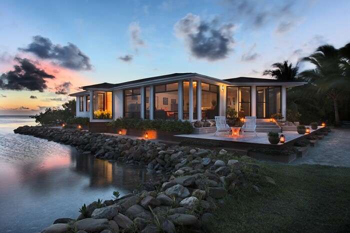 One of the villas at the Royal Belize private island