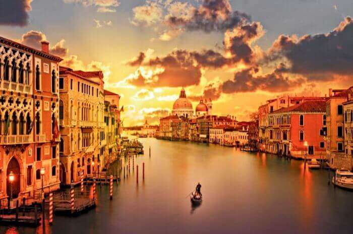 Sunset in venice