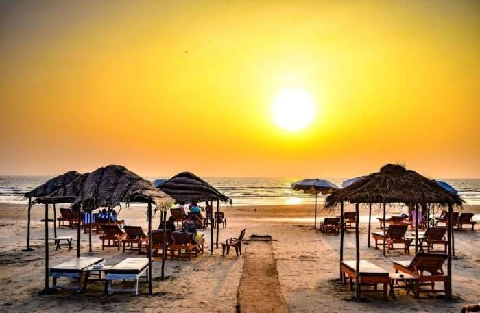 Goa Beach sunset view