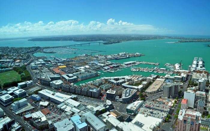 Aerial view of Waitemata Harbour 
