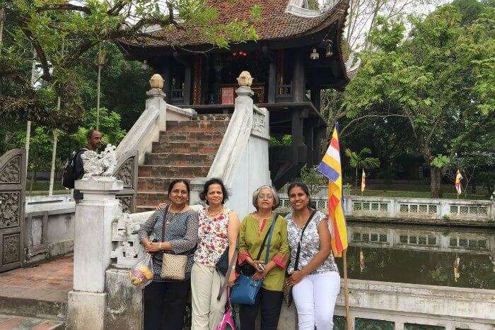 standing before One Pillar Pagoda