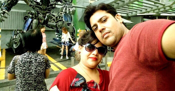 Ravi and his wife on their trip to Malaysia
