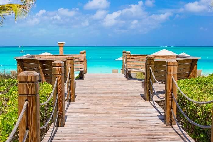 Beautiful tropical landscape on Providenciales Island in the Turks and Caicos