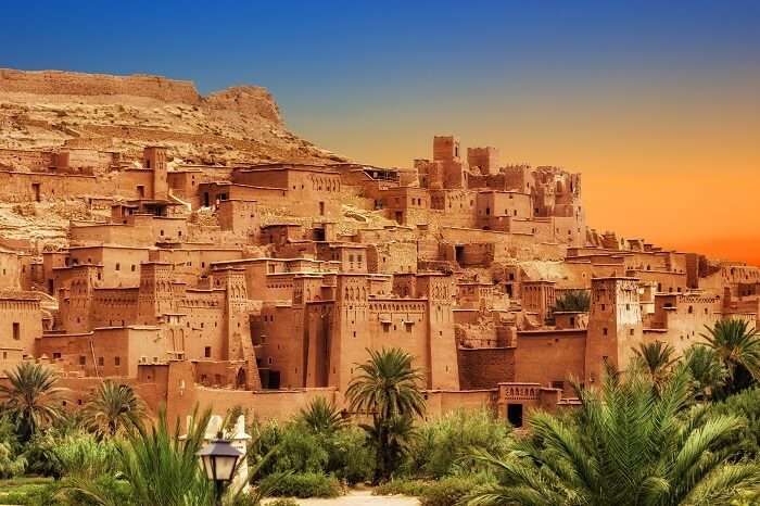 A sunset snap of the Kasbah Ait Ben Haddou in the Atlas Mountains of Morocco
