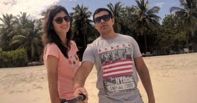 Manish on a honeymoon trip to Maldives