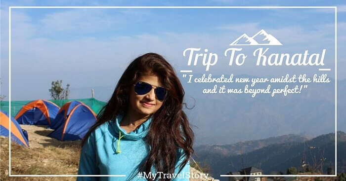 Anchal posing for a photograph during her new year weekend trip to Kanatal