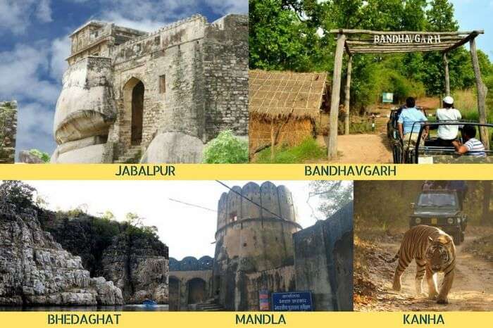 Jabalpur-Bhedaghat-Mandla-Kanha-Bandhavgarh 