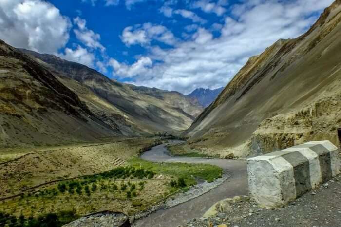 Farming area in one of the villages in Spiti