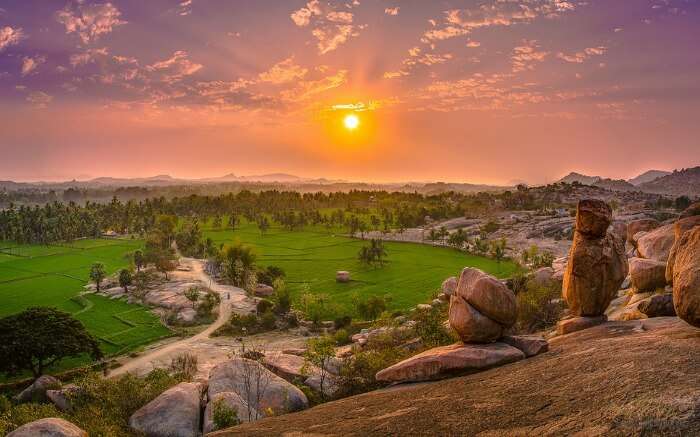 Sunset in Hampi