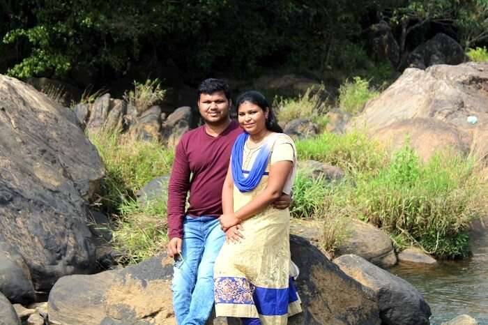 Sharan and his wife in Munnar