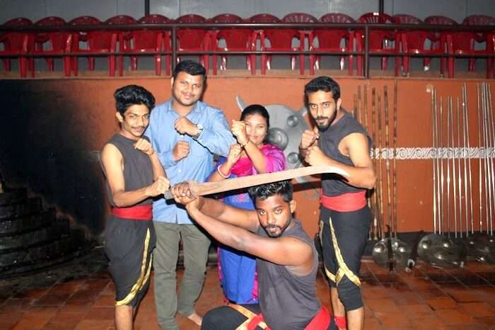 ancient martial arts show in thekkady