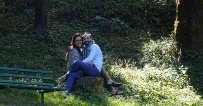 Rinkesh and his wife on a weekend trip to Dhanaulti