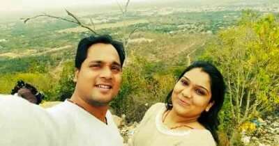 Sourabh with his wife during a holiday in Coorg