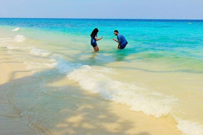 Romantic couple at the beach in Andaman