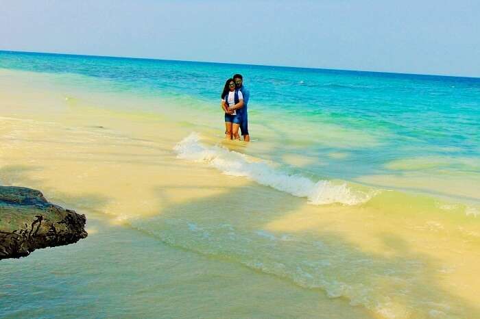 couple at the beach in Andaman