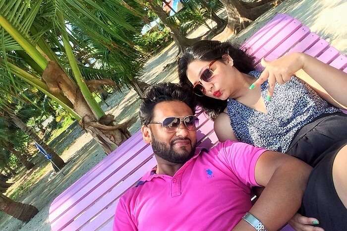 Couple at the beach in Andaman