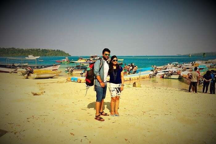 Romantic couple at the beach in Andaman
