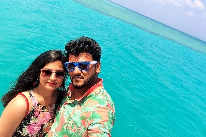 Couple enjoying at the beach in Andaman