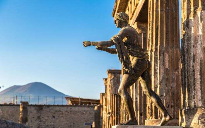 Historic ruins in Pompeii 