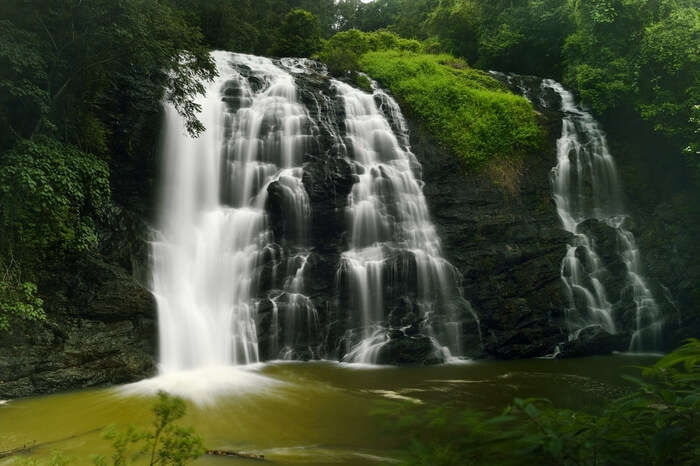 a waterfall in Coorg