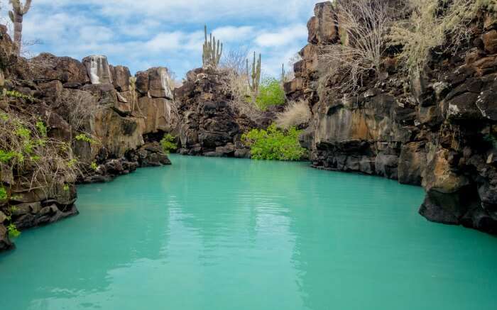 Emerald water of Las Grietas