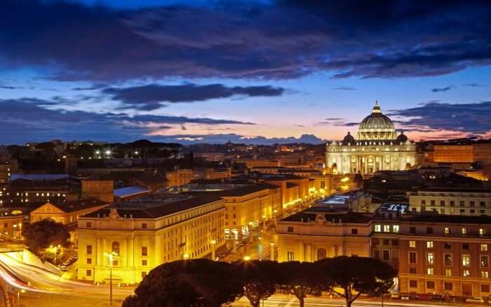 Rome during sunset