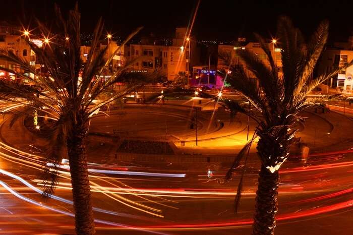 A night snap of the city of Amman in Jordan
