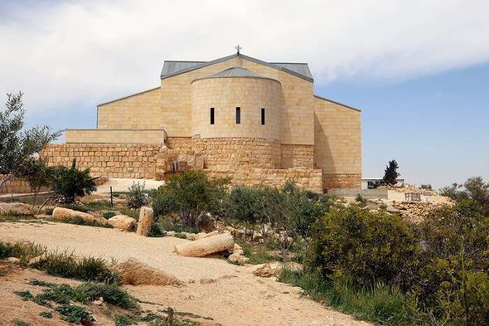 Basilica of Moses (Memorial of Moses) at Mount Nebo in Jordan