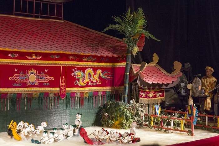 Vietnamese water puppet show at Golden Dragon Water Puppet Theater in Ho Chi Minh city