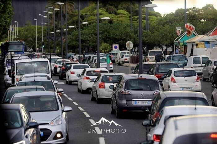 traffic in Reunion Island, France
