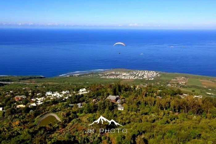 paragliding in Reunion Island, France