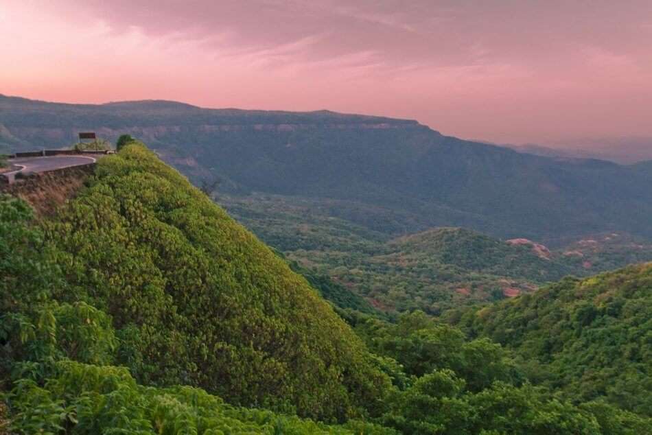 mountains of Agumbe during sunset