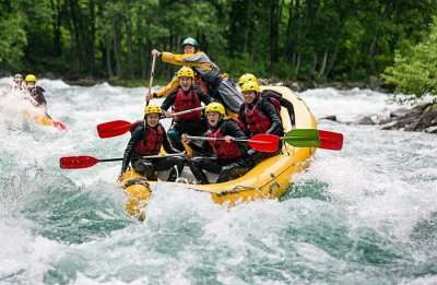 A spectacular view of Rafting in Rishikesh, which is one of the best places to visit near Jim Corbett