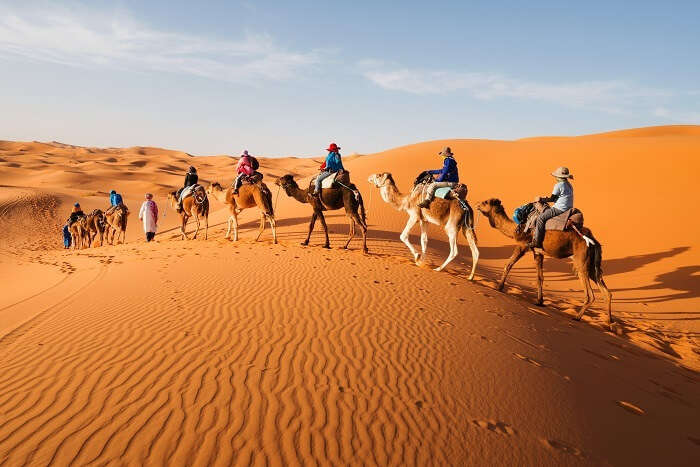 horse riding in desert morocco