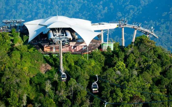 Sky cable car station in Langkawi 