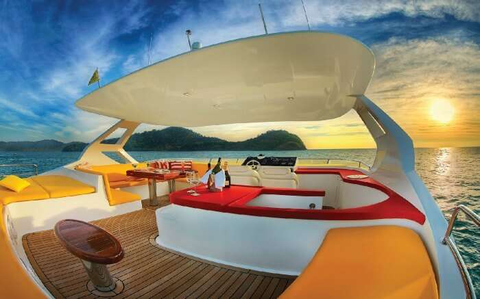 a luxurious sunset cruise in Langkawi 