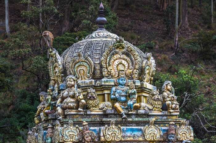 A shot of the Seetha Amman Hindu temple in Nuwara Eliya district of Sri Lanka