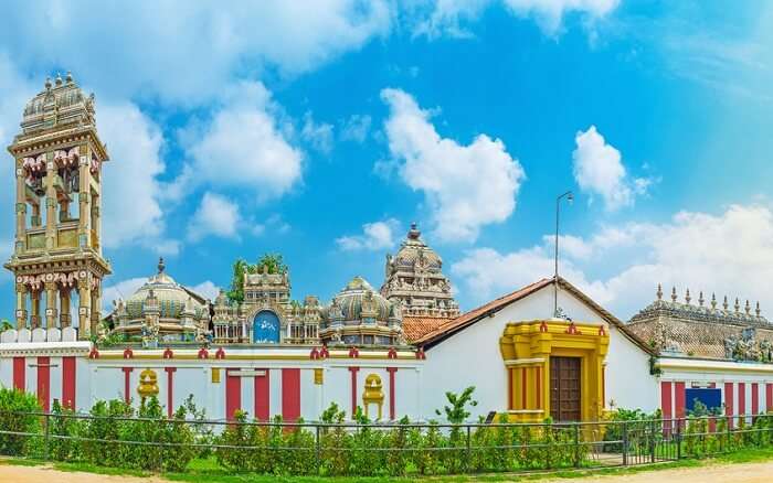 Panorama of Munneswaram temple complex in Chilaw region of Sri Lanka