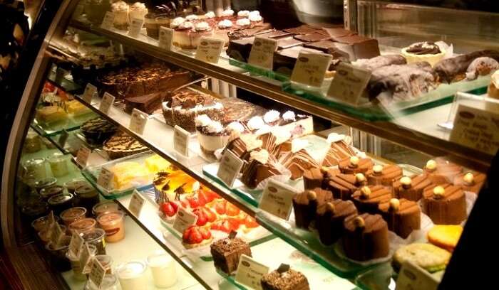 famous patisserie in Theobroma, one of the best Cafes in CP