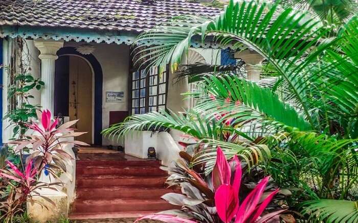 A view of one of the cottages of The Secret Garden homestay in Goa