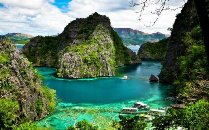 Colorful landscape of Coron Island in Philippines